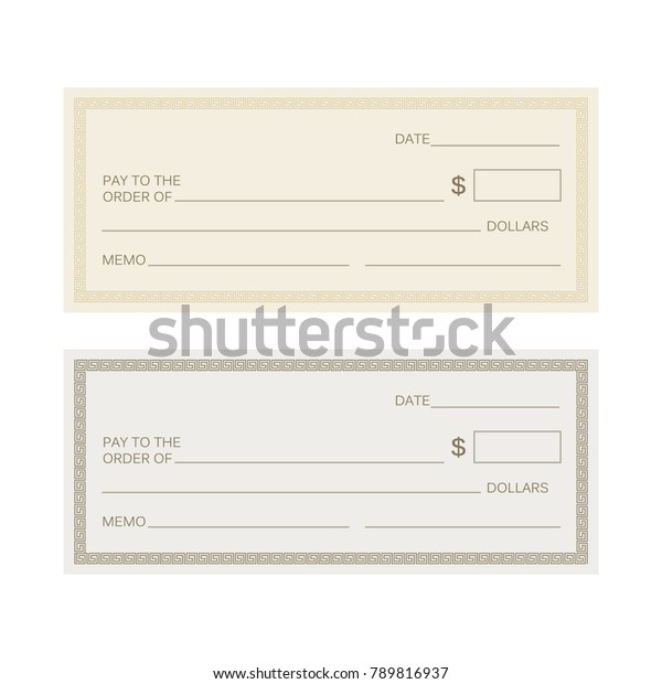 Blank Check Template Check Template Banking Stock Illustration ...