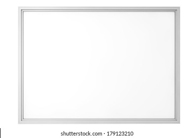 Blank Classroom Whiteboard Isolated On A White Background