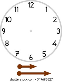 Blank Clock Learning Clocks Stock Illustration 349695827