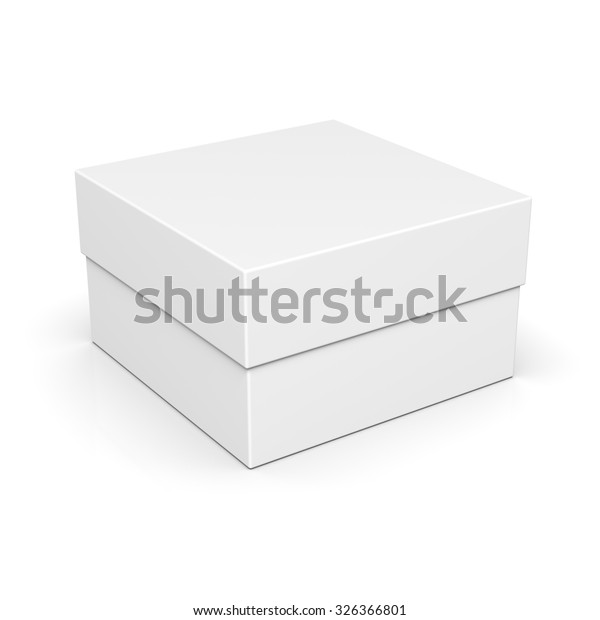 Blank Closed Paper Square Box Isolated Stock Illustration 326366801 ...