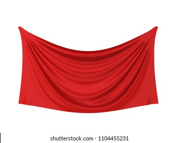 Blank Cloth Banner 3d Illustration Isolated Stock Illustration ...