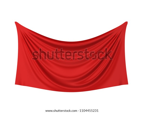 Blank Cloth Banner 3d Illustration Isolated Stock Illustration ...