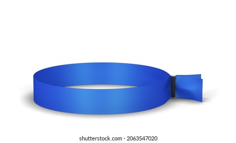 Blank Cloth Wristband Mockup. 3d Illustration Isolated On White Background 