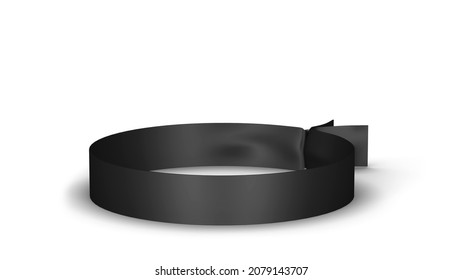 Blank cloth wristband mockup. 3d illustration isolated on white background  - Powered by Shutterstock