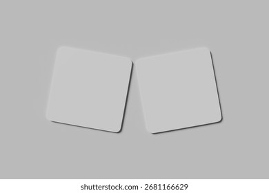 Blank coaster mockup for table surface protector