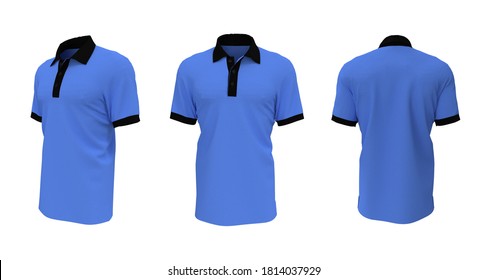 Blank Collared Shirt Mockup Template Front Stock Illustration ...