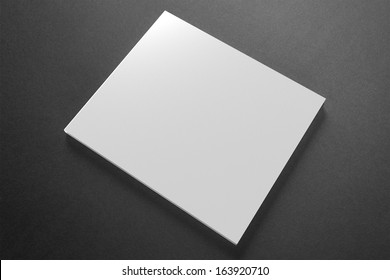 Blank Compact Disk Cover On Dark Background