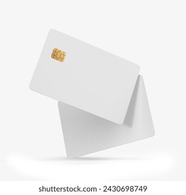 Blank credit card debit card template, 3d illustration. - Powered by Shutterstock