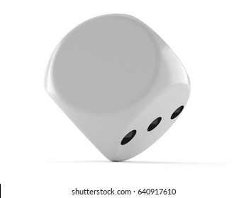 Blank Dice Isolated On White Background. 3d Illustration