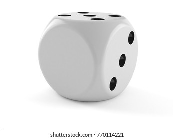 Blank Dice Isolated On White Background. 3d Illustration