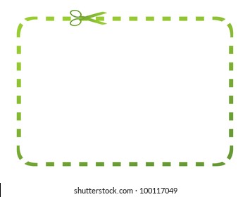 Blank Eco Green Coupon With Clipping Path And Copy Space Isolated On White Background.