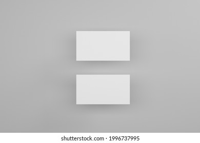 Blank Flying Business Card Mockup, 3D Render.