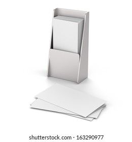 blank folded and unfolded leaflet composition or flier mock up in DL size on white
