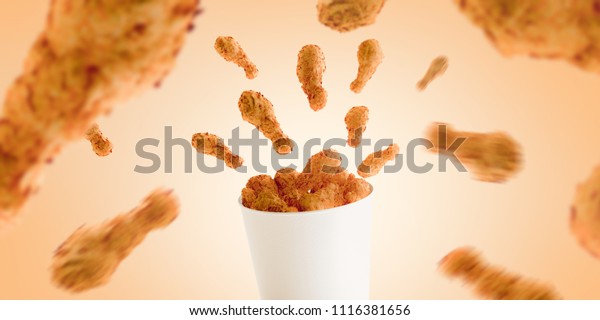 Download Blank Food Bucket Chicken Wings Mock Stock Illustration ...