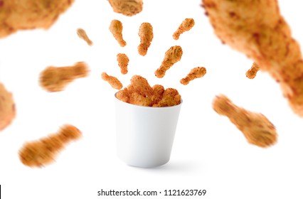 Download Blank Food Bucket Fried Chicken Wings Stock Illustration 1121623769