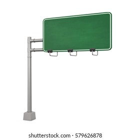 Blank Freeway Sign. 3D Rendering