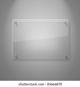 Blank Glass Plate With Copy Space