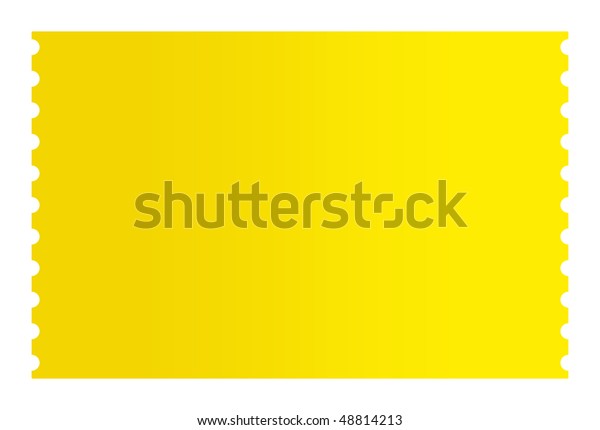 Blank Golden Ticket Isolated On White Stock Illustration 48814213 