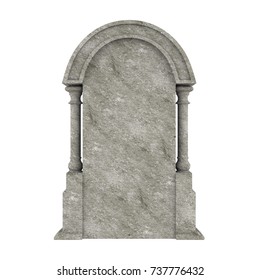 Blank Gravestone Isolated. 3D Rendering