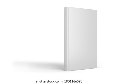 Blank gray hardcover book isolated on white background. 3D rendering illustration mock-up. 