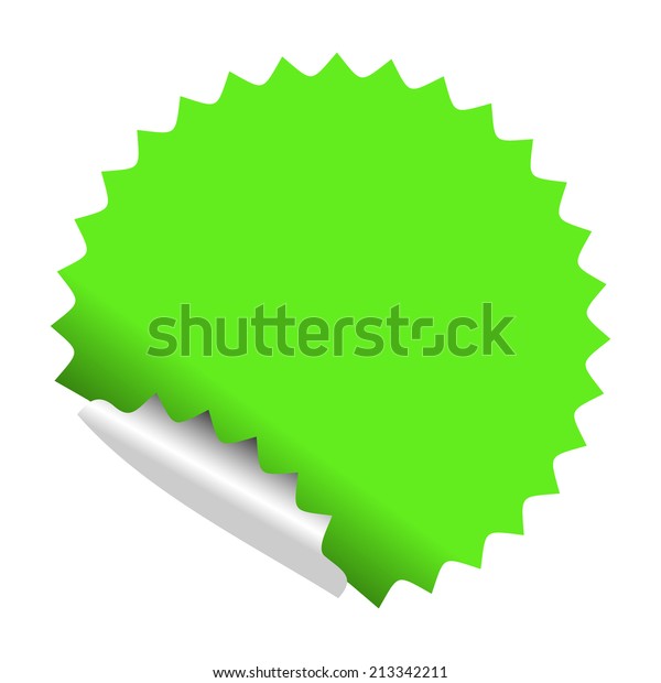 Blank Green Sticker Illustration Stock Illustration 213342211 ...