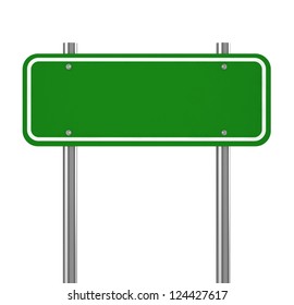 Blank Green Traffic Road Sign On Stock Vector (royalty Free) 112940044
