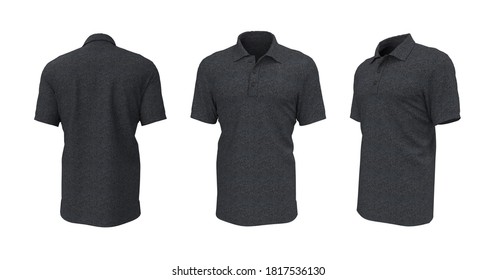 charcoal grey polo shirt