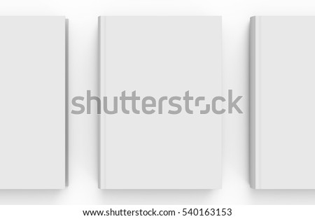 blank hard cover book template three stock illustration 540163153