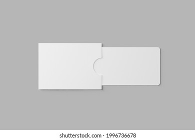 Blank Holder And Card Mockup, 3D Render.