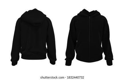 Blank Hooded Sweatshirt Mens Hooded Jacket Stock Illustration ...