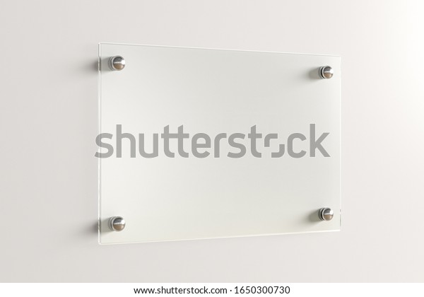 Download Blank Horizontal Transparent Glass Sign Plate Stock ...