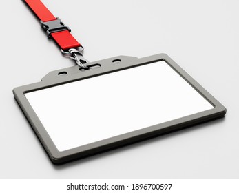 Blank Id Card Isolated On White Stock Illustration 1896700597 ...