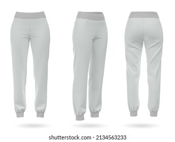 Blank Joggers Mockup, 3d Rendering.