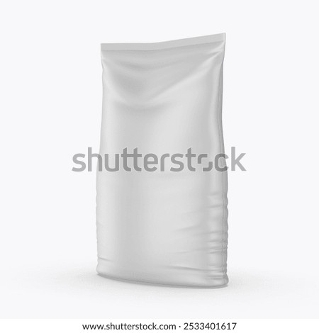 Blank large sack template 3d illustration.