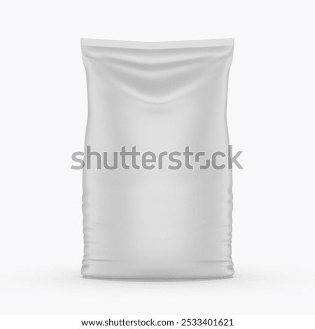 Blank large sack template 3d illustration.