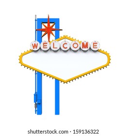 Blank Las Vegas Welcome Sign