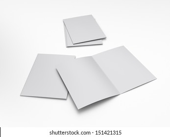 Blank Leaflet Or Brochure In A4 Size.