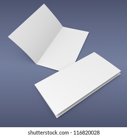 Blank Leaflet Or Flier Paper Mock Up In DL Size