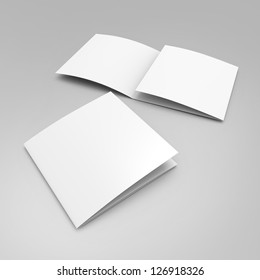 Blank Leaflet Mock Up In Square Format