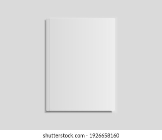 Blank Magazine Or Brochure Cover isolated on a gray background. 3d rendering
