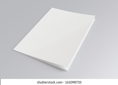 Blank Magazine Isolated On Grey