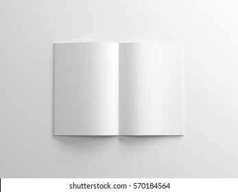 Blank magazine Mockup on white background, album or brochure, 3d rendering - Shutterstock ID 570184564