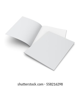 Blank Magazine Mock-up Template. 3D Rendering