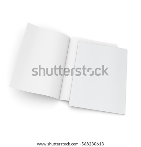 blank magazine mockup template on whiteのイラスト素材 568230613