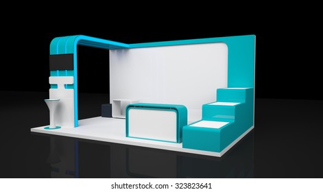 blank modern booth exhibition design
