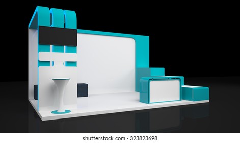 Blank Modern Booth Exhibition Design