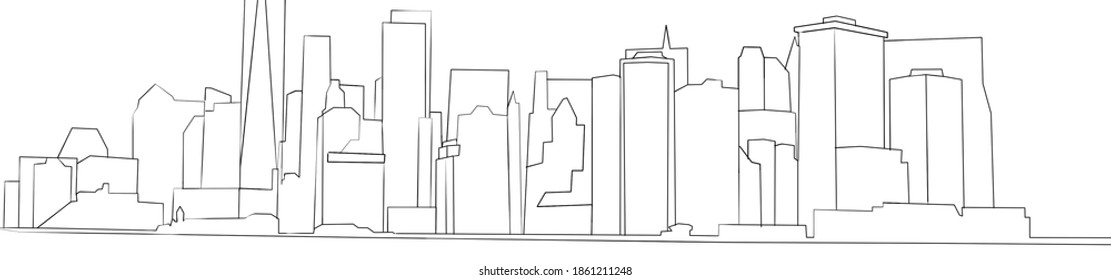 57 New york city lineart Images, Stock Photos & Vectors | Shutterstock