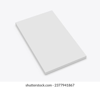 Blank note pad template, 3d illustration.	