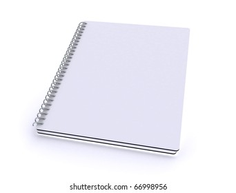 Blank Notebook On Isolated White Background Stock Illustration 768986146