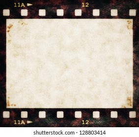 Blank Old Grunge Film Strip Frame Background